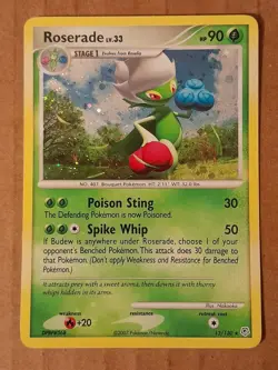 Pokemon Roserade 13/130 Holo Rare w/Swirl LP See Pictures - Image 1