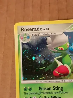 Pokemon Roserade 13/130 Holo Rare w/Swirl LP See Pictures - Image 4