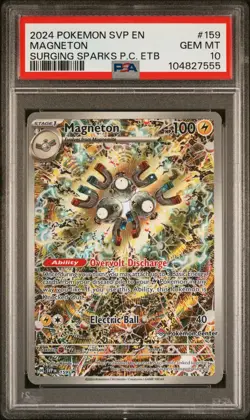 Magneton 159 Surging Sparks Pokemon Center Stamp Promo Holo PSA 10 Pokemon - Image 1