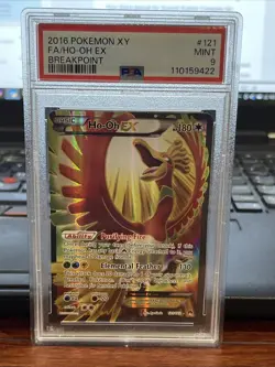 Ho-Oh EX 121/122 Holo Full Art Pokemon TCG XY Breakpoint BKP 2016 English PSA 9 - Image 1