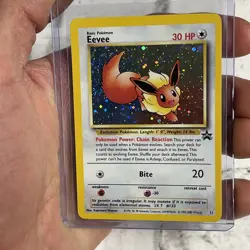 2000 Black Star Promo Pokemon League Holo Eevee #11 NM Vintage Pokemon WOTC TCG - Image 1