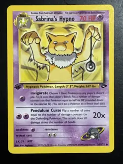 Sabrina’s Hypno 56/132 Gym Challenge 1st Edition Pokemon - Image 1