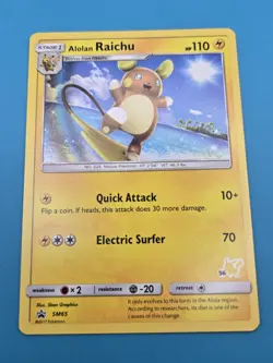 Pokemon Battle Academy Alolan Raichu (#56 Pikachu Stamped) SM65 Regular Promo LP - Image 1