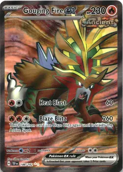 Gouging Fire ex 188/162 Ultra Rare Temporal Forces Pokemon Near Mint - Image 1