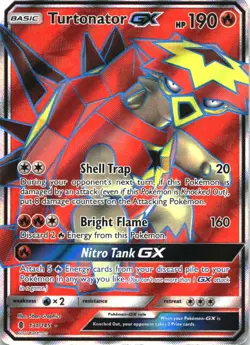 Turtonator GX (Full Art) 131/145 Holo Ultra Rare Guardians Rising Pokemon NM - Image 1
