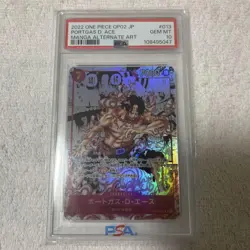 One Piece Card Portgas D Ace SR Super Parallel Comic OP02-013 PSA10 Rare - Image 1