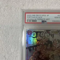 One Piece Card Portgas D Ace SR Super Parallel Comic OP02-013 PSA10 Rare - Image 2