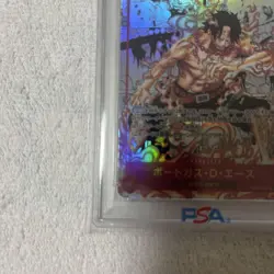 One Piece Card Portgas D Ace SR Super Parallel Comic OP02-013 PSA10 Rare - Image 4