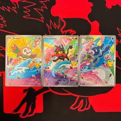 First Partner Illustration Collection Series 1 Gen 7 Alolan Pokemon TCG Set- NM - Image 1