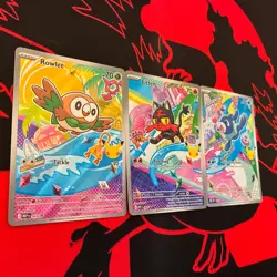 First Partner Illustration Collection Series 1 Gen 7 Alolan Pokemon TCG Set- NM - Image 2