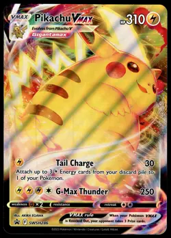 Pikachu VMAX SWSH286 JUMBO OVERSIZED Black Star Promo Pokemon Card - Image 1
