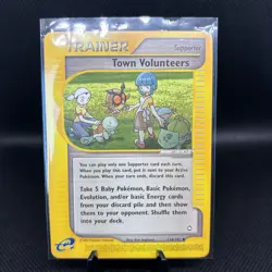 TOWN VOLUNTEERS - 136/147 - Aquapolis - Trainer - Pokemon Card - NM - Image 1