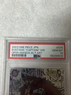 One Piece Card Eustass Kid SR Super Parallel Comic OP05-074 PSA10 Rare - Image 2