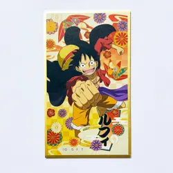 Y1927 Luffy Japanese One Piece Shikishi Art Board Hanaefuda Card Ensky - Image 1