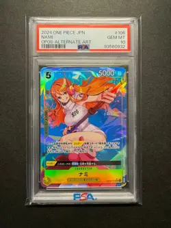 PSA 10 One Piece Card Nami OP08-106 SR-P Alternate Art Two Legends From Japan - Image 1