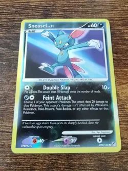Sneasel 100/130 Diamond & Pearl Base Set Pokemon Reverse Holo MINT - Image 1
