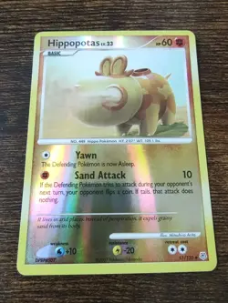 Hippopotas 51/130 Diamond & Pearl Base Set Pokemon Reverse Holo MINT - Image 1