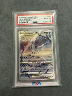 The Pokemon Company PSA 10 Glaceon VSTAR GG40 Crown Zenith Ultra Rare Holo FA - Image 1