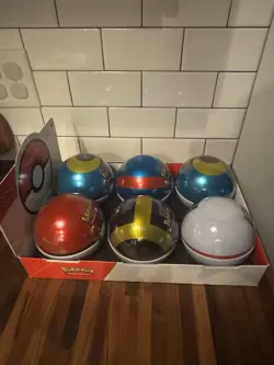6 Sealed New Pokemon TCG PokeBall Tin with Display Box - Image 3