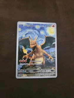 Pokemon Charizard Fanart Starry Night Card - Image 1
