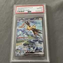 PSA 10 Zapdos ex SAR 204/165 Pokemon 151 SV2a Japanese Card Scarlet & Violet JPN - Image 1