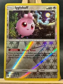 Igglybuff Reverse Holo Pokemon Trading Card Game SM - Cosmic Eclipse 168/236 NM - Image 1