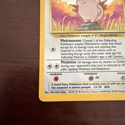 Clefable Jungle Rare Unlimited 17/64 Pokemon Card 70 HP English 1999 - Image 2