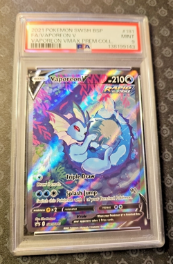 Vaporeon V SWSH181 SWSH: Sword & Shield Promo Cards Holo - PSA MINT 9 - Image 1