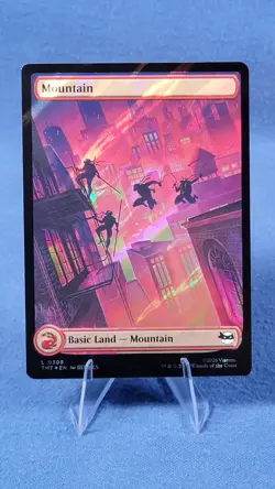 Mountain #308 Surge Foil - Teenage Mutant Ninja Turtles - TMNT MTG Mint - Image 2