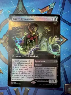 MTG Grave Researcher (Extended Art) / Reanimate Secrets of Strixhaven Foil NM - Image 1