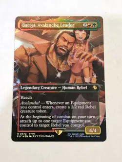 Barret, Avalanche Leader (Borderless) (Chocobo Track Foil) Commander: Final... - Image 1