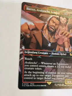 Barret, Avalanche Leader (Borderless) (Chocobo Track Foil) Commander: Final... - Image 2