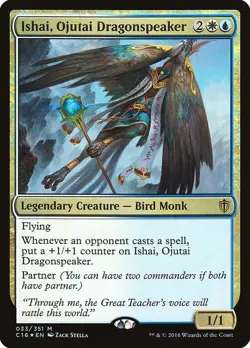 MTG - Ishai, Ojutai Dragonspeaker (Foil) - Commander 2016 - X1 - (MP) - - Image 1