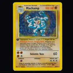 Machamp 8/102 Base Set 1st Edition Holo Rare Pokemon TCG HP - Image 1
