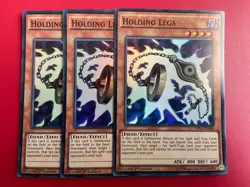 3x Holding Legs 1st edition YuGiOh MIL1-EN004 Pack Fresh - Image 1