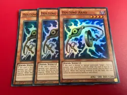 3x Holding Arms 1st edition YuGiOh MIL1-EN003 Pack Fresh - Image 1
