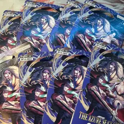 8 Pack Lot~One Piece”THE AZURE SEA’S SEVEN” Sleeved Booster Packs~OP-14 English - Image 1