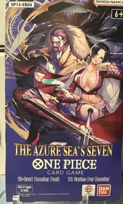 8 Pack Lot~One Piece”THE AZURE SEA’S SEVEN” Sleeved Booster Packs~OP-14 English - Image 2