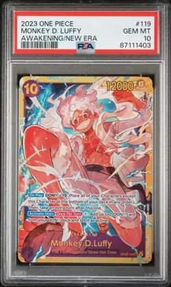 2023 One Piece OP05 Awakening Of The New Era EN Monkey D. Luffy #119 SEC PSA 10 - Image 1