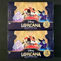 SEALED Disney Lorcana: The First Chapter Booster Box 24 Packs (2 Boxes) LOT 2023 4050368981905 - Image 1