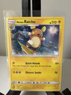 Pokemon Card - Alolan Raichu - Sun & Moon Promo SM65 Cosmos Holo Promo LP - Image 1
