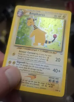 Ampharos 1/64 Holo Rare Pokemon Neo Revelation TCG Card - Image 2
