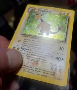 Ampharos 1/64 Holo Rare Pokemon Neo Revelation TCG Card - Image 3