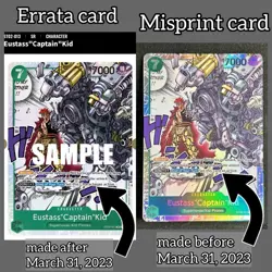 ONE PIECE CCG "misprint" card: Eustass"Captain"Kid st02-013 SR, foil, MANGA art - Image 1