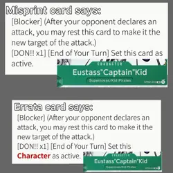 ONE PIECE CCG "misprint" card: Eustass"Captain"Kid st02-013 SR, foil, MANGA art - Image 2