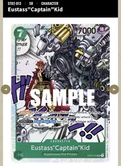 ONE PIECE CCG "misprint" card: Eustass"Captain"Kid st02-013 SR, foil, MANGA art - Image 4