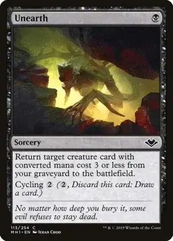 Magic the Gathering Unearth Modern Horizons #113 2019 LP MTG Card - Image 1