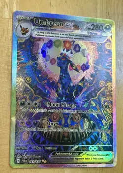 Pokemon Umbreon ex Full Art Holo EX PREN 161/131 2025 280 HP Moon Mirage Custom - Image 1