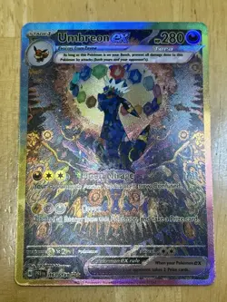 Pokemon Umbreon ex Full Art Holo EX PREN 161/131 2025 280 HP Moon Mirage Custom - Image 2