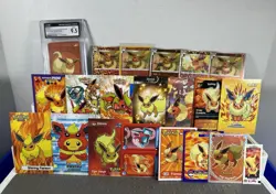 Pokemon Flareon Lot of Cards and Stickers - Flareon #136 Lot of 21 - Image 1